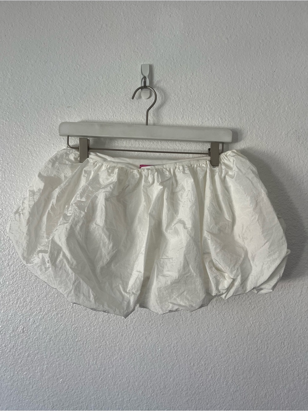Edikted white bubble mini skirt size small